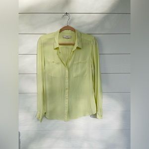 Ann Taylor LOFT blouse. Soft, lime green. Size medium.